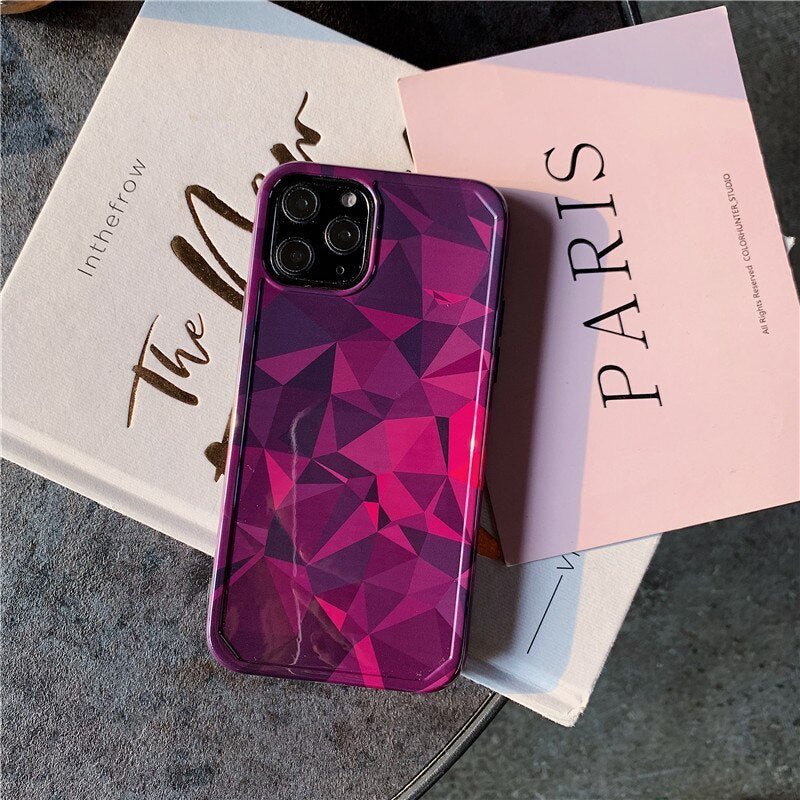 Purple rhombus phone case - Lumitria