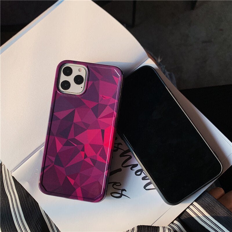 Purple rhombus phone case - Lumitria