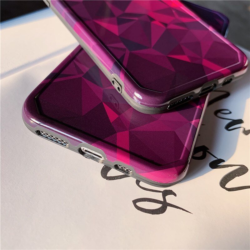 Purple rhombus phone case - Lumitria