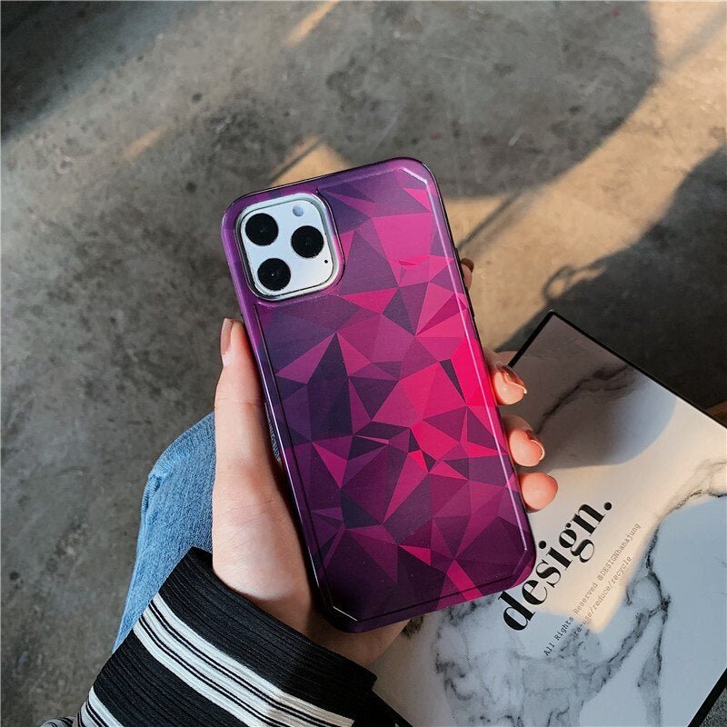 Purple rhombus phone case - Lumitria