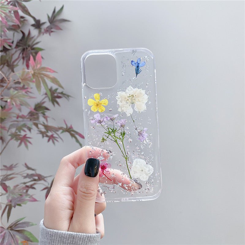 Silver Foil Dried Flowers For Mobile Phone Cases Epoxy Transparent - Lumitria