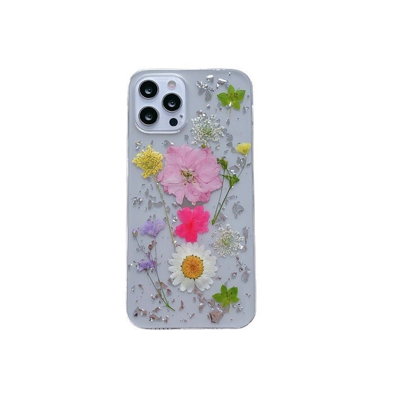 Silver Foil Dried Flowers For Mobile Phone Cases Epoxy Transparent - Lumitria