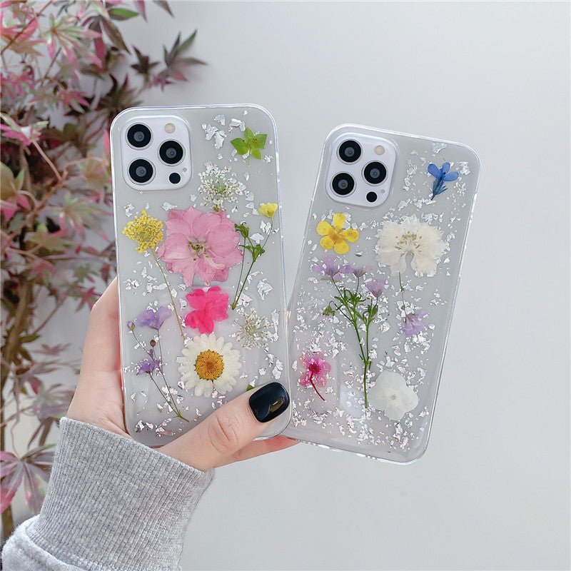 Silver Foil Dried Flowers For Mobile Phone Cases Epoxy Transparent - Lumitria