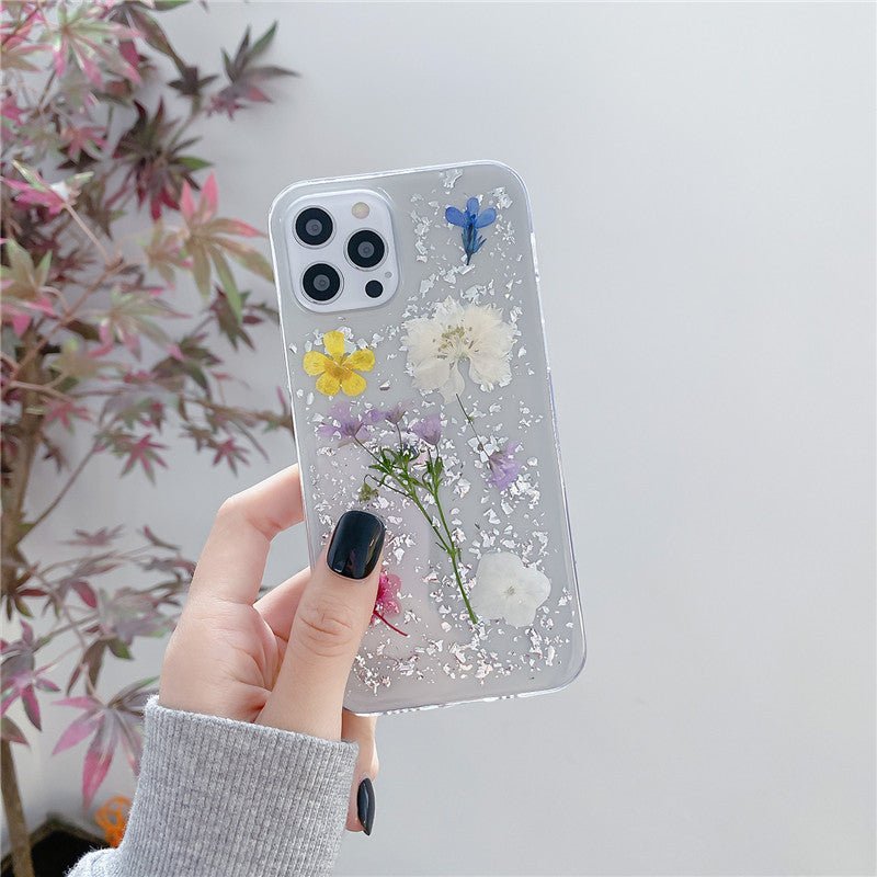 Silver Foil Dried Flowers For Mobile Phone Cases Epoxy Transparent - Lumitria