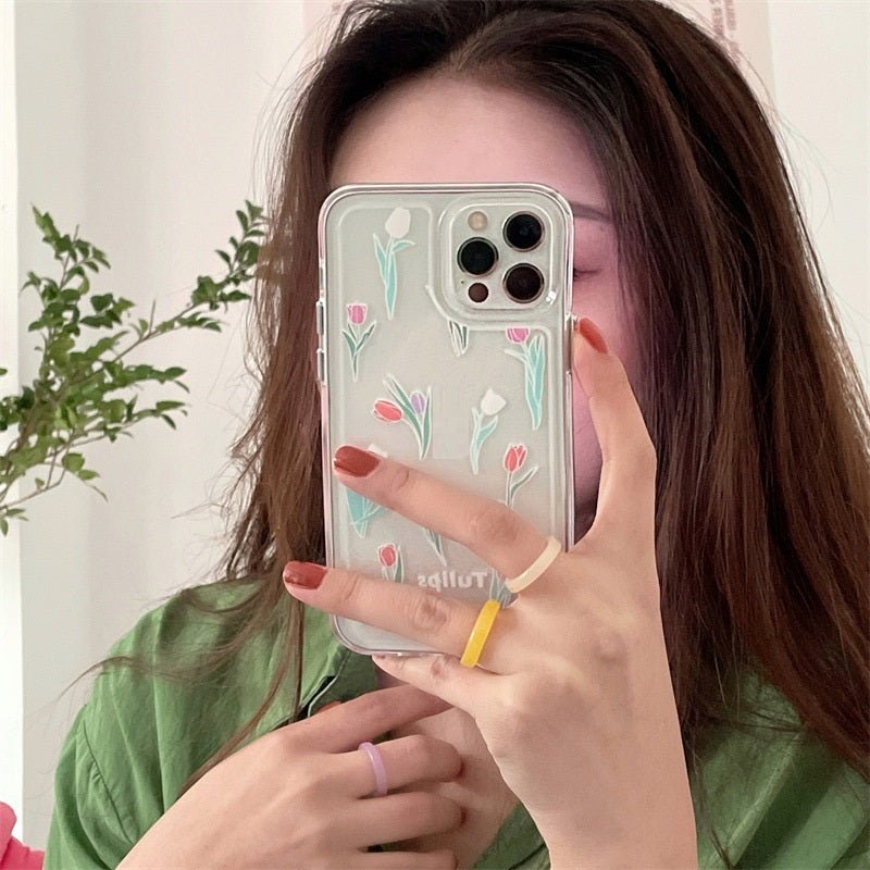 Simple Spring And Summer Tulip Soft Phone Case - Lumitria