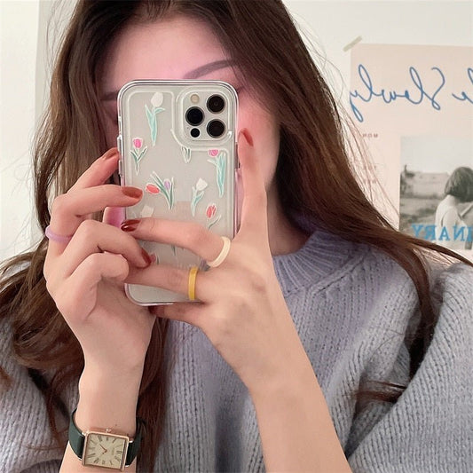 Simple Spring And Summer Tulip Soft Phone Case - Lumitria